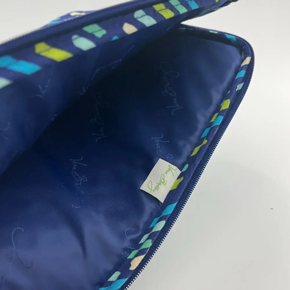Vera Bradley 7x9 Padded Zip Tablet Holder Unisex / Boys Blue Green